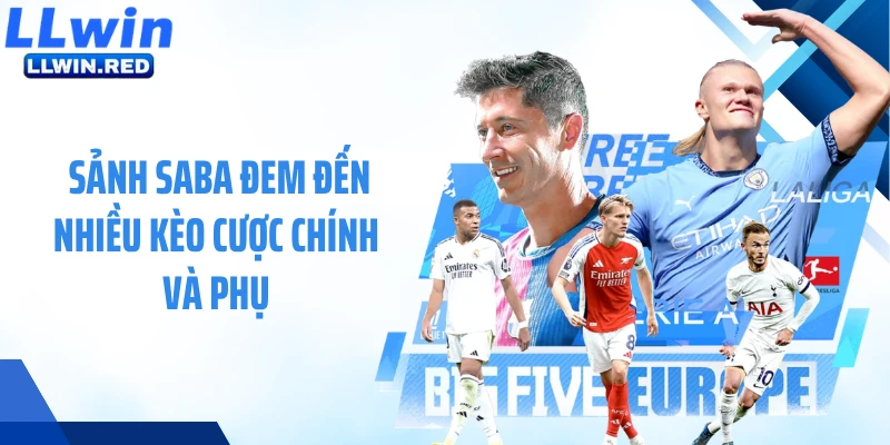 Sảnh SABA đem đến nhiều kèo cược chính và phụ 